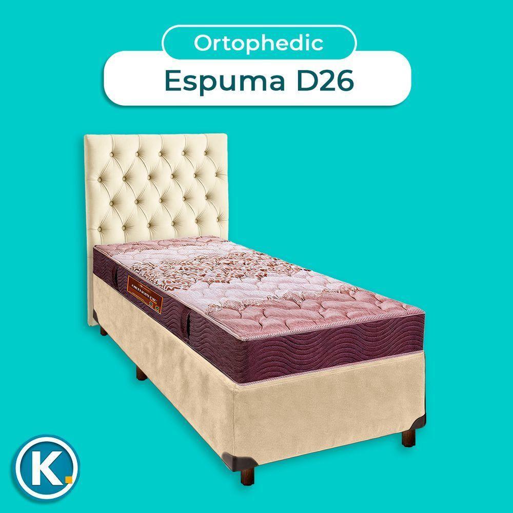 Kit Cama Box + Cabeceira + Colchão Solteiro D26 - Ortophedic - Sankonfort - 4