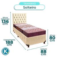 Kit Cama Box + Cabeceira + Colchão Solteiro D26 - Ortophedic - Sankonfort - 3