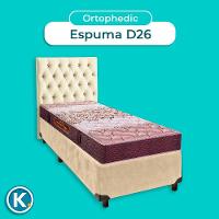 Kit Cama Box + Cabeceira + Colchão Solteiro D26 - Ortophedic - Sankonfort
