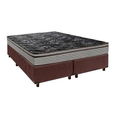 Cama + Box Blindado E Colchão D28 Casal - Conforto Paropas
