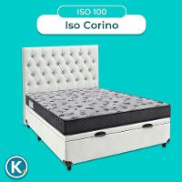 Kit Cama Box Bau + Cabeceira + Colchão Casal D33 - Iso100 - Ortobom