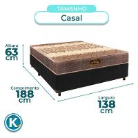 Cama Box Preto Casal + Colchão D26 Ortophedic Sankonfort - 3