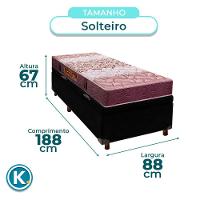 Conjunto Cama Box Bau Blindado Solteiro + Colchão D26 Ortophedic Sankonfort - 2