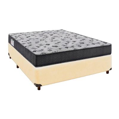 Cama + Box Bege E Colchão D33 Casal - Iso100 Ortobom