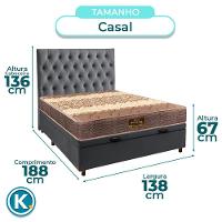 Kit Cama Box Bau + Cabeceira + Colchão Casal D26 - Ortophedic - Sankonfort - 3