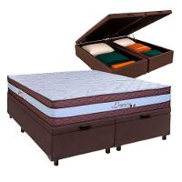 Cama + Bau Blindado E Colchão Molas Ensacadas Queen - Legaccy Paropas - 1