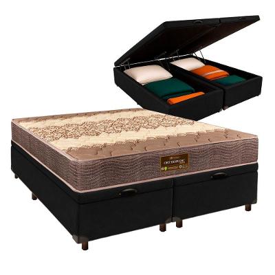 Cama + Bau Blindado E Colchão D26 Queen - Ortophedic Sankonfort