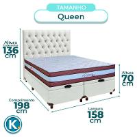 Kit Cama Box Bau + Cabeceira + Colchão Queen Molas Ensacadas - Legaccy - Paropas - 3