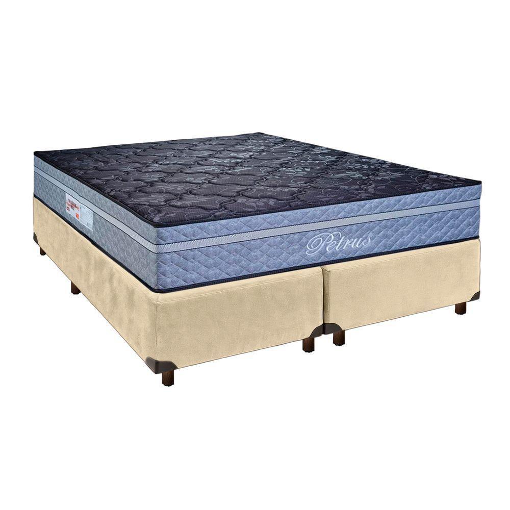 Conjunto Cama Box Blindado Casal + Colchão Molas Ensacadas Petrus Paropas - 1