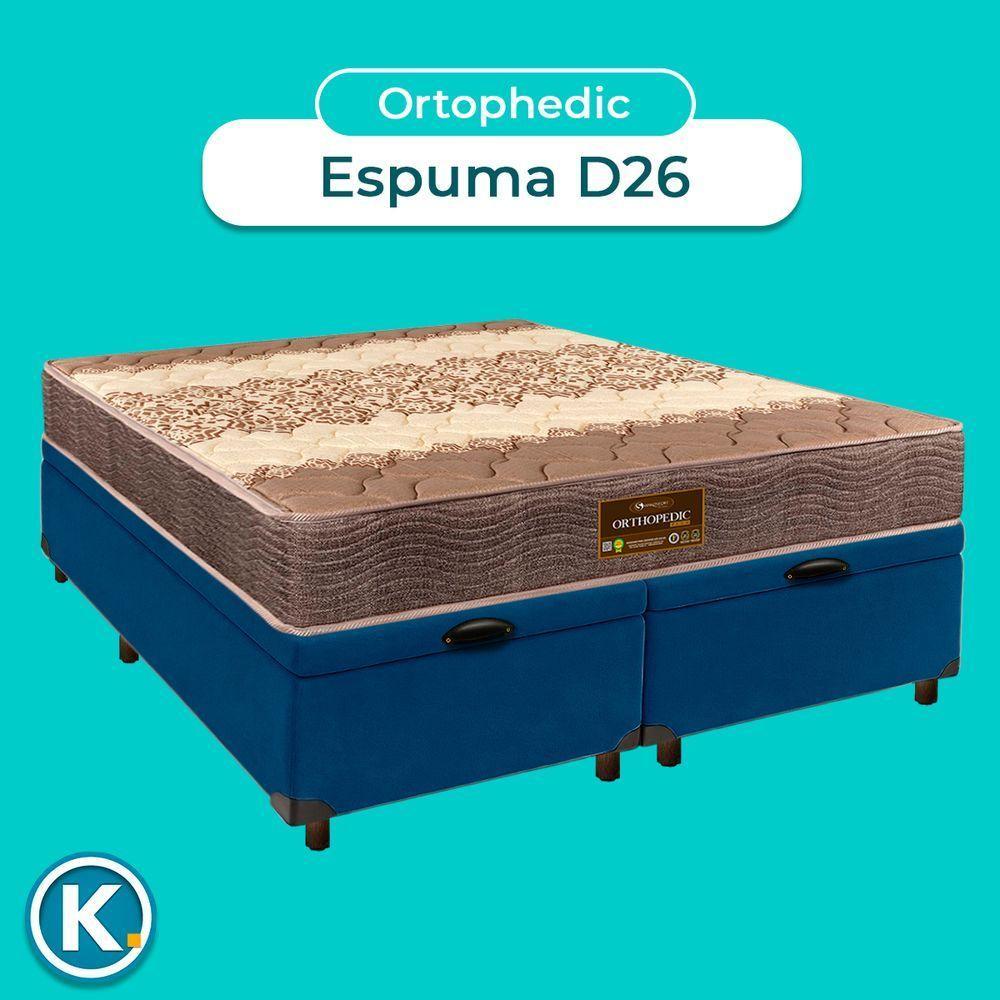 Conjunto Cama Box Bau Blindado Queen + Colchão D26 Ortophedic Sankonfort - 5