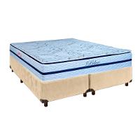 Conjunto Cama Box Blindado Casal + Colchão Molas Ensacadas Blue Paropas - 1