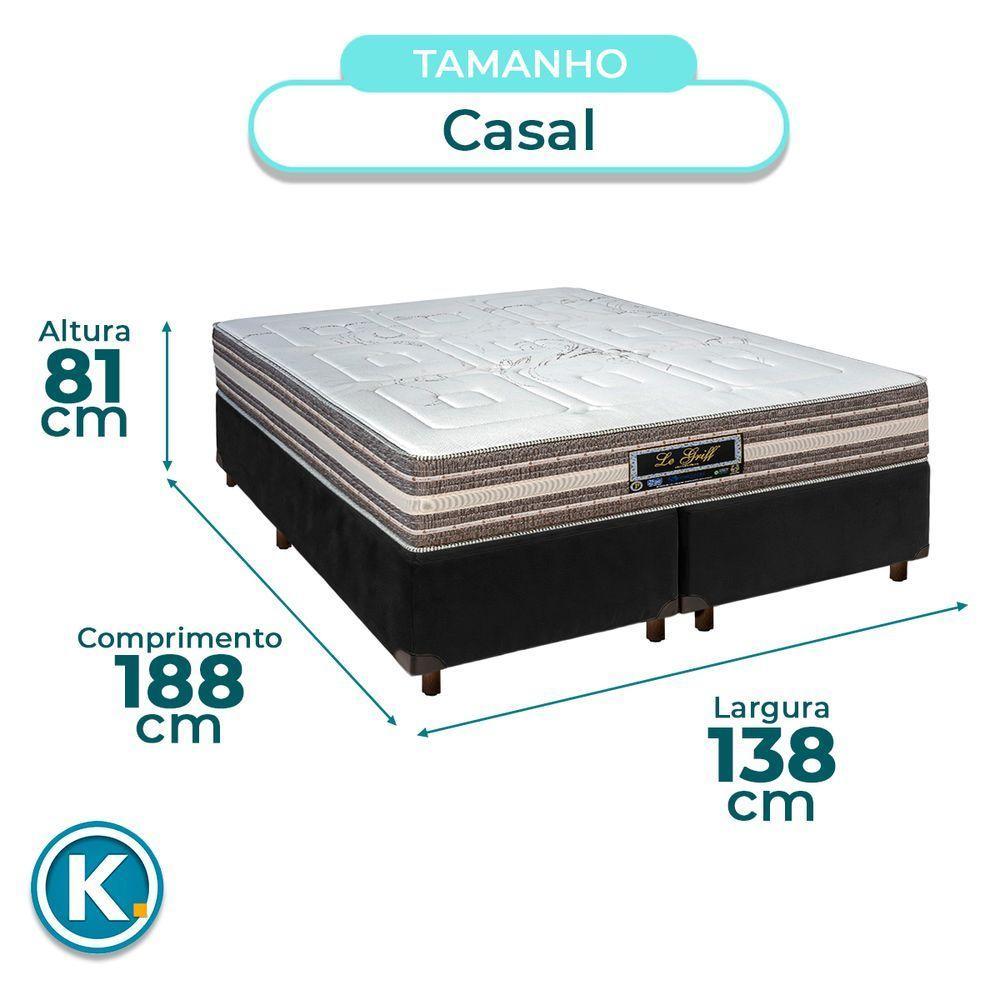 Cama Box Blindado Casal + Colchão Molas Ensacadas Legriff Sankonfort - 3
