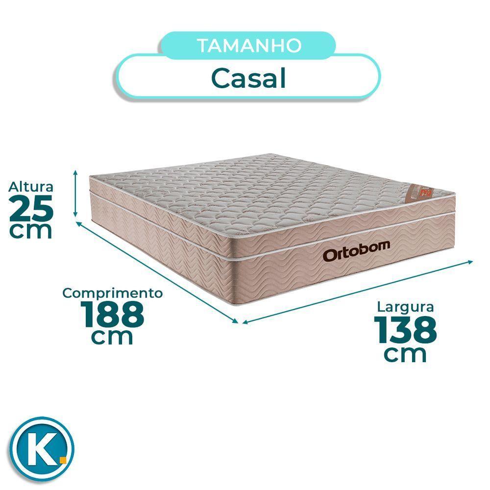 Cama Box Bau Blindado Casal + Colchão Molas Ensacadas Airtech Ortobom - 3