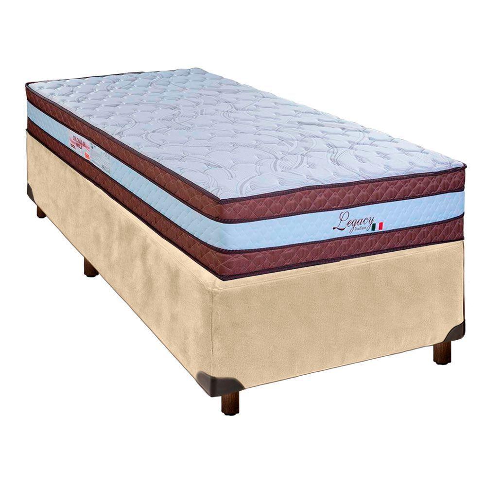 Cama Box Perola Solteiro + Colchão Molas Ensacadas Legaccy Paropas - 1