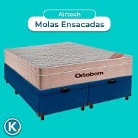 Cama Box Bau Blindado Queen + Colchão Molas Ensacadas Airtech Ortobom - 5