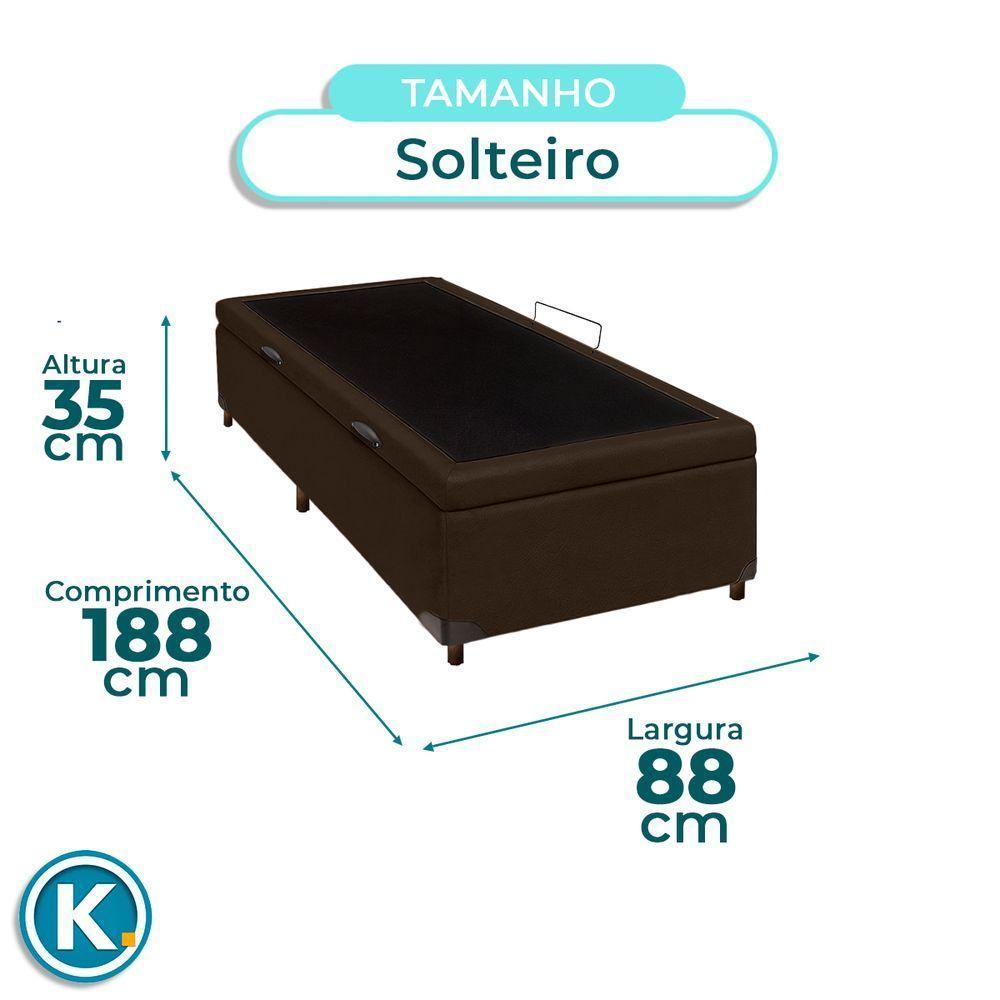 Cama Box Bau Solteiro Blindado Nature Marrom 88x188 - 4