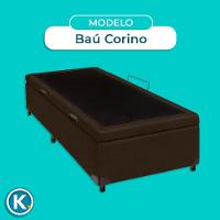 Cama Box Bau Solteiro Blindado Nature Marrom 88x188 - 5