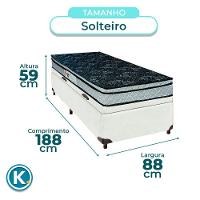 Conjunto Cama Box Bau Blindado Solteiro + Colchão D28 Conforto Paropas - 3