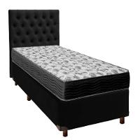 Kit Cama Box + Cabeceira + Colchão Solteiro D33 - Iso100 - Ortobom - 1