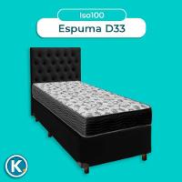 Kit Cama Box + Cabeceira + Colchão Solteiro D33 - Iso100 - Ortobom