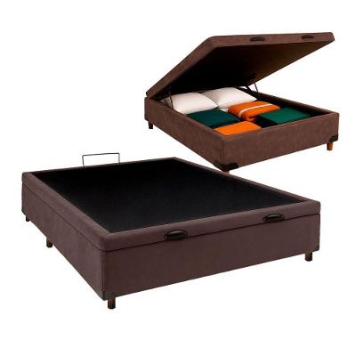 Cama Box Bau Viuvo Blindado Nature Marrom 128x188