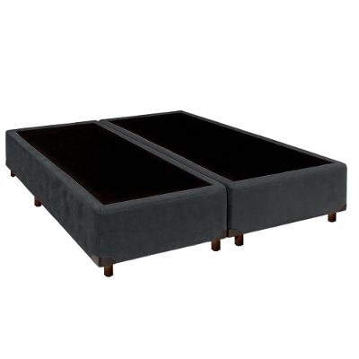 Cama Box Casal Blindado Nature Cinza 138x188