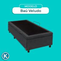 Cama Box Bau Solteiro Blindado Nature Cinza 88x188 - 5