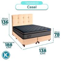 Box Perola + Cabeceira + Colchão Casal Confort Black Ortobom - 3