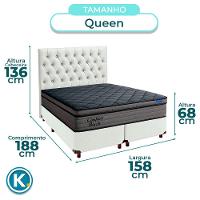 Box Branco + Cabeceira + Colchão Queen Confort Black Ortobom - 3