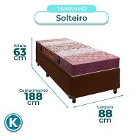 Cama Box Marrom Solteiro + Colchão D26 Ortophedic Sankonfort - 3