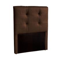 Cabeceira Estofada Solteiro Alice Nature Material Sintético Marrom 88x136 - 1