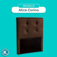 Cabeceira Estofada Solteiro Alice Nature Material Sintético Marrom 88x136 - 2