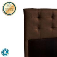 Cabeceira Estofada Solteiro Alice Nature Material Sintético Marrom 88x136 - 3