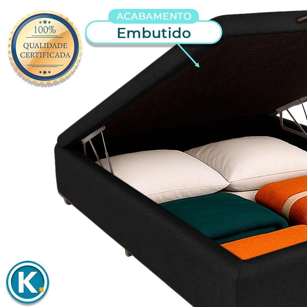 Cama Box Baú Casal Preto Nature 138x188 - 2