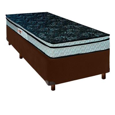 Colchão Solteiro D28 + Box Marrom - Conforto Paropas