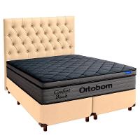 Box Begetiza + Cabeceira +colchão King Confort Black Ortobom - 1
