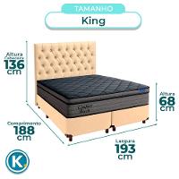 Box Begetiza + Cabeceira +colchão King Confort Black Ortobom - 3
