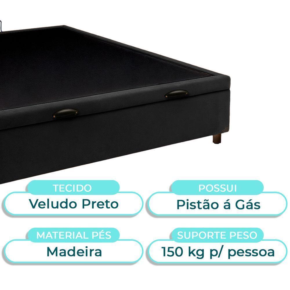 Cama Box Baú Casal Preto Nature 138x188 - 4