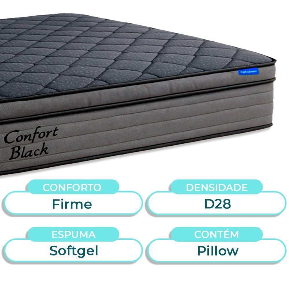 Cama Box Bau Azul+colchão Casal Confort Black Espuma Ortobom - 2