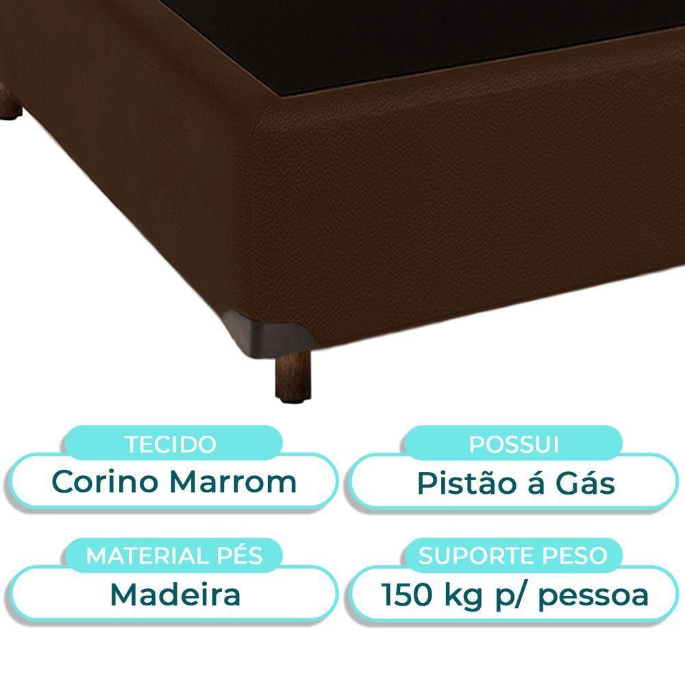 Cama Box Solteiro Marrom Nature 88x188 - 2