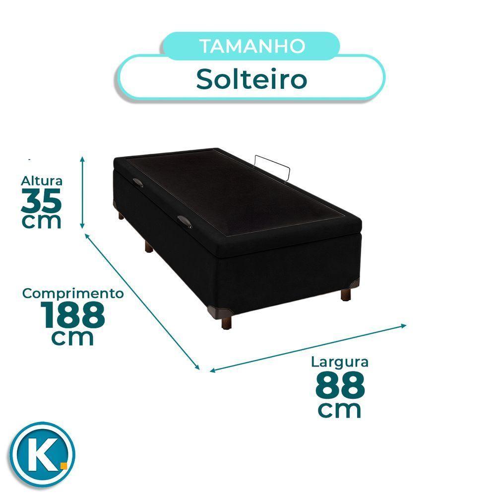 Cama Box Bau Solteiro Blindado Nature Preto 88x188 - 4