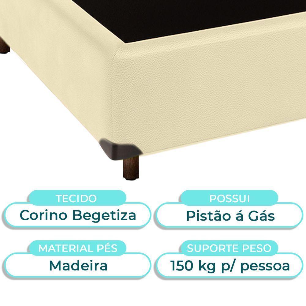 Cama Box Solteiro Bege Nature 88x188 - 2