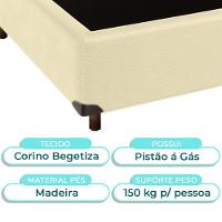 Cama Box Solteiro Bege Nature 88x188 - 2