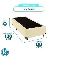Cama Box Solteiro Bege Nature 88x188