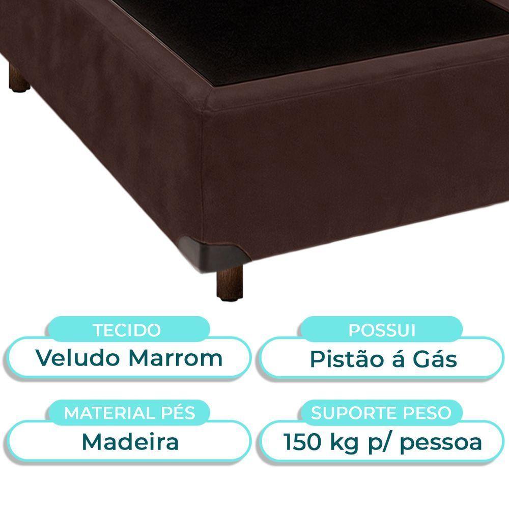 Cama Box Solteiro Marrom Nature 88x188 - 2