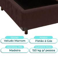 Cama Box Solteiro Marrom Nature 88x188 - 2