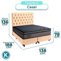 Box Perola + Cabeceira + Colchão Casal Confort Black Ortobom - 3