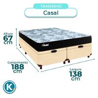 Colchão Casal Molas Ensacadas + Bau Blindado - Life Gold Paropas - 3