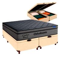 Cama Box Bau Begetiza+colchão Casal Confort Black Ortobom - 1