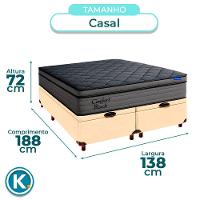 Cama Box Bau Begetiza+colchão Casal Confort Black Ortobom - 3